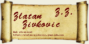 Zlatan Živković vizit kartica